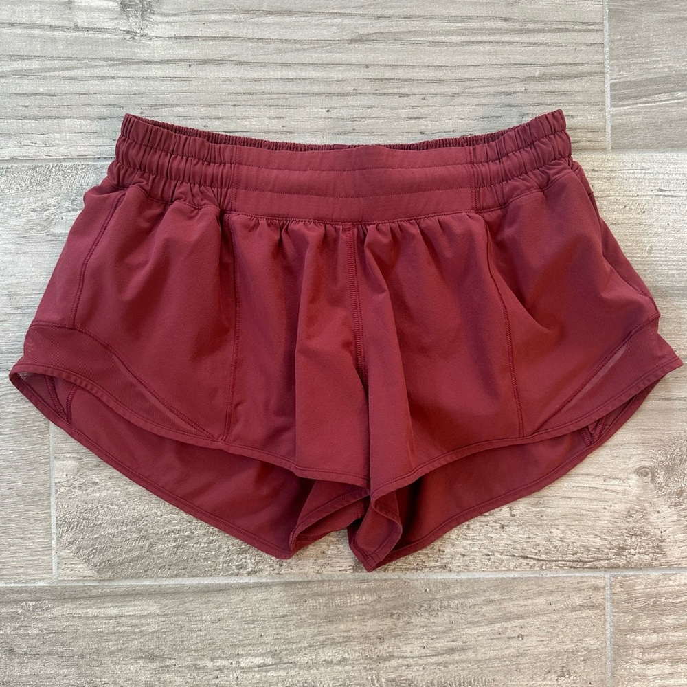 lululemon athletica Maroon Athletic Shorts